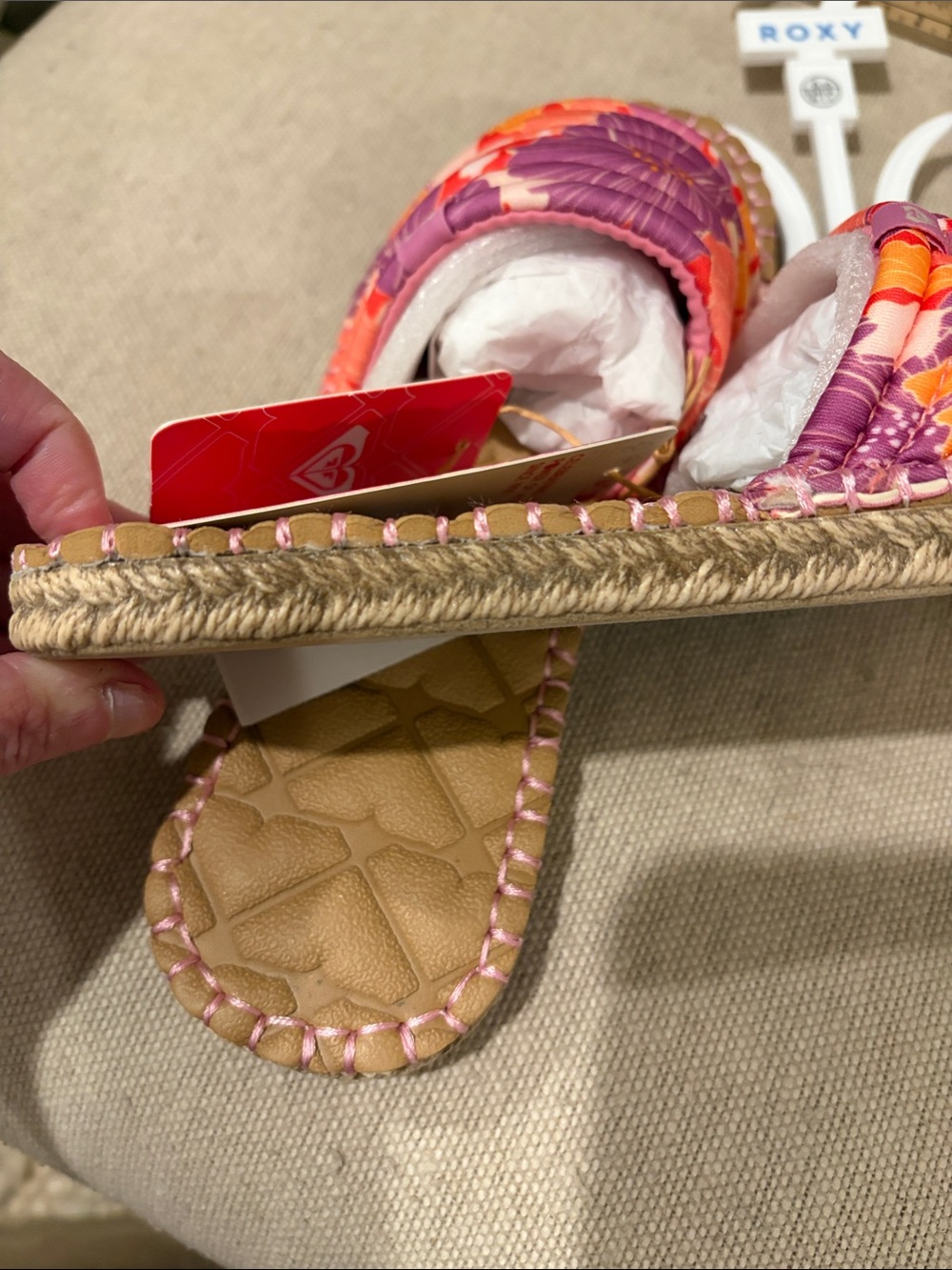 ROXY Floral Shoresoft Womens Slide Sandals/NWT/6 - Picture 11 of 12
